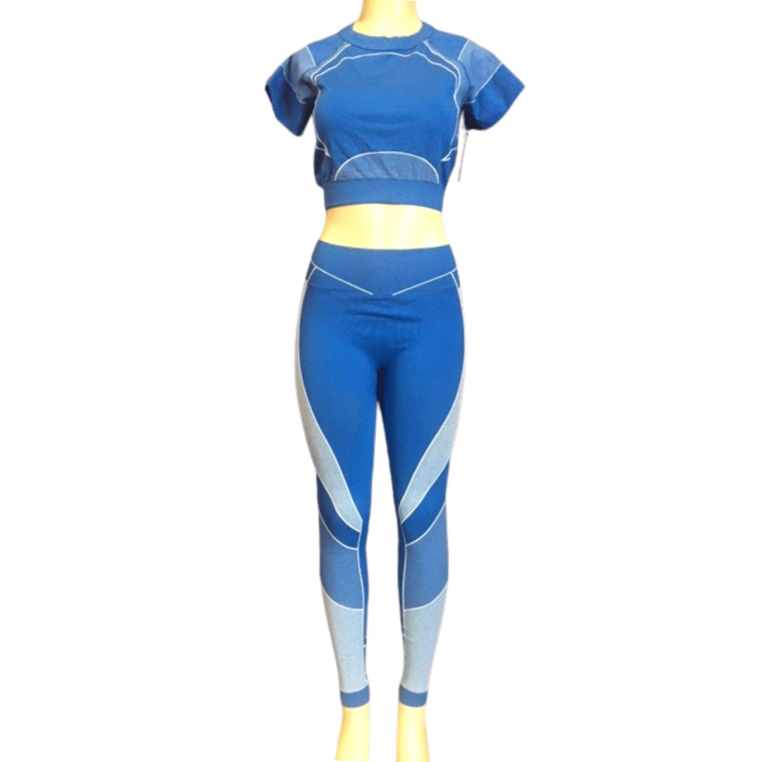 Crop Top Active Wear Set 6 Pack Per Color (Size: S-M-L, 2-2-2)