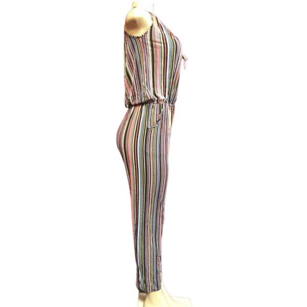 Stripe Jumpsuit 6 Pack Assorted Colors  (Size: M-L-XL, 2-2-2)