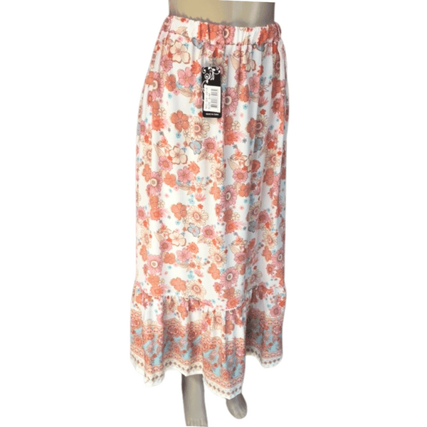 Floral Long Skirt 6 Pack Assorted Colors (Size: S/M-L/XL, 3-3)