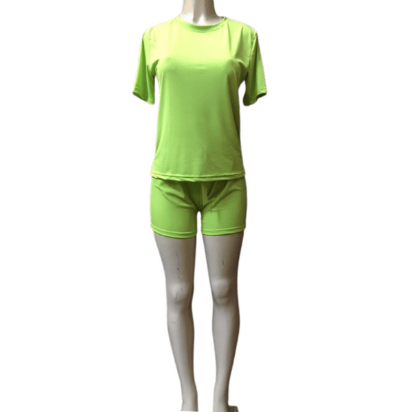 Ribbed Tee Top Short Set 6 Pack Assorted Colors (Size: S/M-L/XL, 3-3)