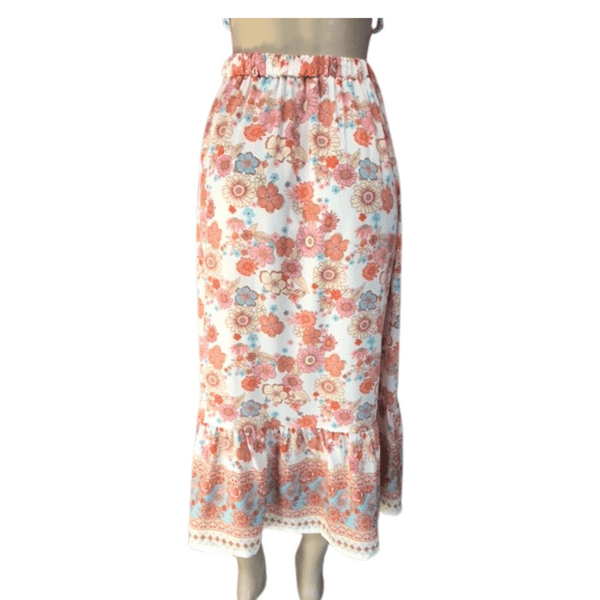 Floral Long Skirt 6 Pack Assorted Colors (Size: S/M-L/XL, 3-3)