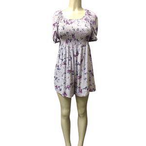 Floral Romper 6 Pack Per Color (Size:  S-M-L-XL, 1-2-2-1)