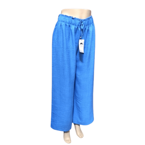 One Size Elastic Waist Wide Leg Pant 6 Pack Assorted Colors (Size: One Size)