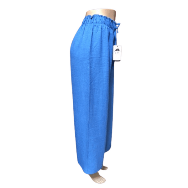 One Size Elastic Waist Wide Leg Pant 6 Pack Assorted Colors (Size: One Size)