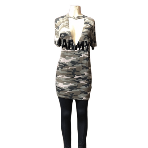 Camouflage Long Top 6 Pack (Size: S-M-L, 2-2-2)