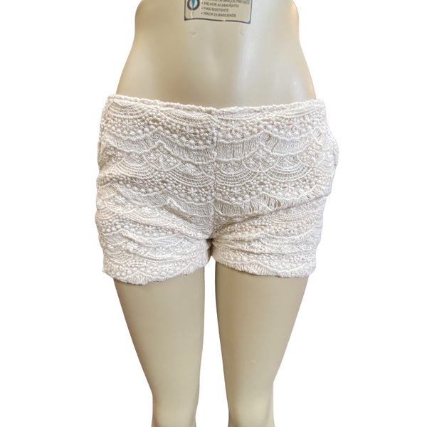 Crochet Two Side Pockets Zipper Back Short Shorts 6 Pack One color As Shown  (Size: S/M-L/XL, 3-3)