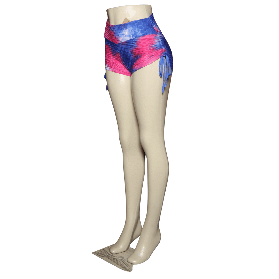 Tie-Dye Butt Lift Cinch Packers Shorts 6 Pack Assorted (S/M-X/XL, 3-3)