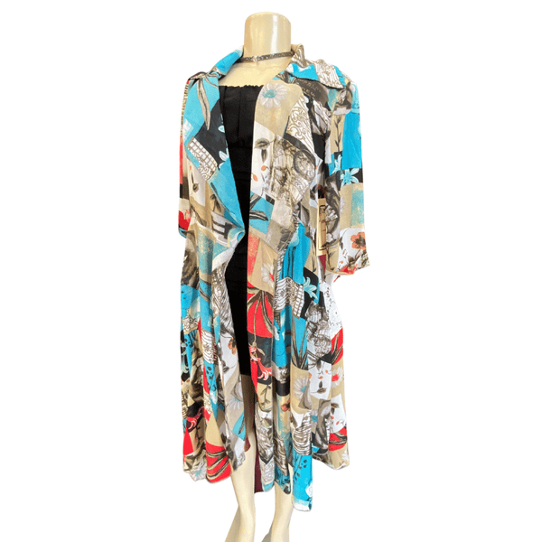 Scarf Print Beach Cover Ups 6 Pack (Size: S-M-L-XL, 1-2-2-1)