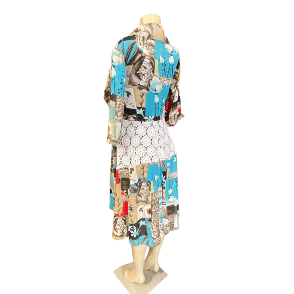 Scarf Print Beach Cover Ups 6 Pack (Size: S-M-L-XL, 1-2-2-1)