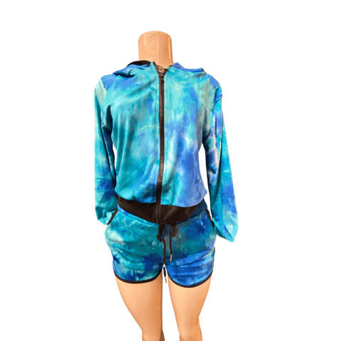 Two Piece Jacket and Short Set 6 Pack( Size: S/M-L/XL, 3-3)  Assorted Tie-dye