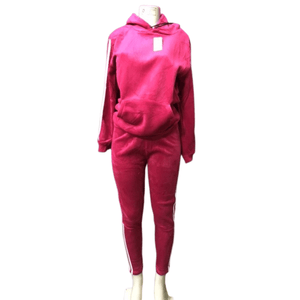 Hoody Velour Set With Side Stripe 6 Pack Assorted Colors (Size: S/M-L/XL, 3-3)