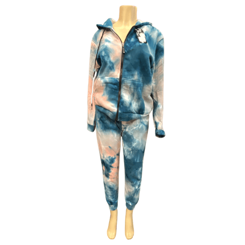 Tie-Dye Fleece Lined Set Hoodie Activewear 6 Pack Assorted Print (S/M-L/XL, 3-3)