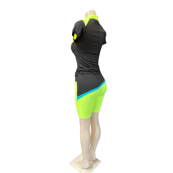 2 PCS Zipper Front Activewear Set 6 Pack Per Color  (Size: S-M-L-XL-XXL, 1-1-2-1-1)