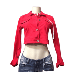 Crop Denim Jacket 4 Pack Per Color (Size: S-M-L-XL, 1-1-1-1)