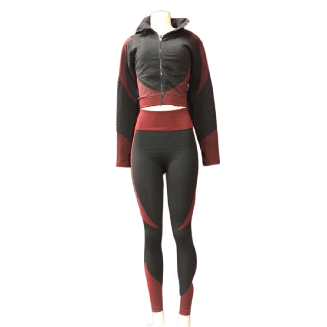 Crop Zipper Front Jacket Active Wear Set 6 Pack Per Color (Size: S/M-L/XL, 3-3)