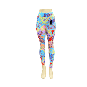 Scarf Print Leggings 6 Pack  (Size: S/M-L/XL, 3-3 )