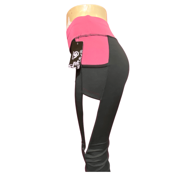 Active Legging with Two Phone Side Pockets 6 Pack Assorted Highlight Colors (S/M-L/XL, 3-3)