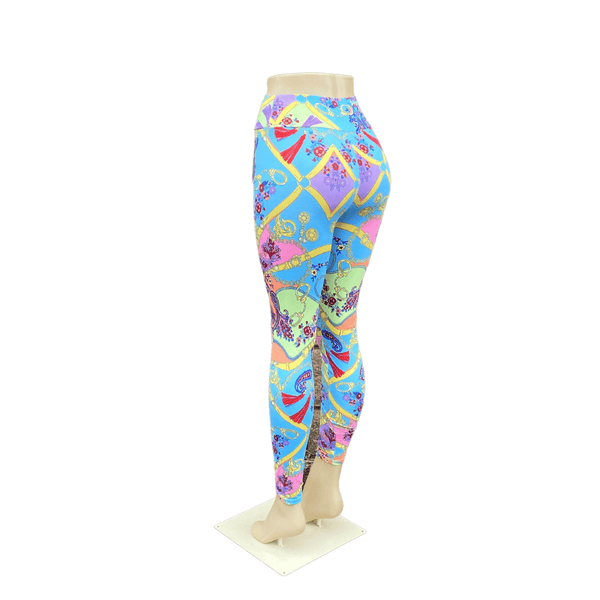 Scarf Print Leggings 6 Pack  (Size: S/M-L/XL, 3-3 )