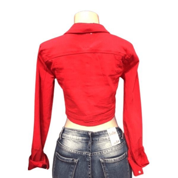 Crop Denim Jacket 4 Pack Per Color (Size: S-M-L-XL, 1-1-1-1)