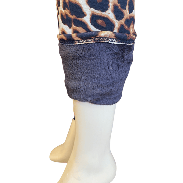 Fur Lined Animal Print Winter Legging 6 Pack (S/M-L/XL, 3-3)