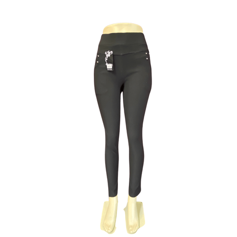 Two Stud Ornamentation Legging Pants with Two Side Pockets 12 Pack Assorted Colors (S/M-L/XL, 6-6)