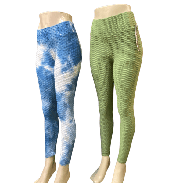 Tiktok Buttlift Legging 6 Pack (S/M-L/XL, 3-3) Assorted Tie-Dye