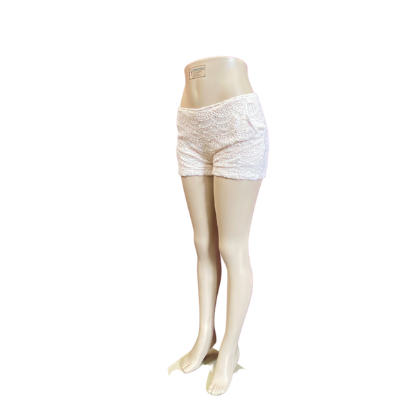 Crochet Two Side Pockets Zipper Back Short Shorts 6 Pack One color As Shown  (Size: S/M-L/XL, 3-3)