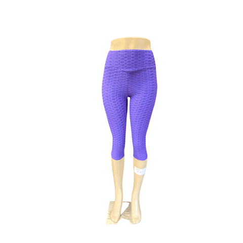 Tiktok Capris Legging 6 pack Assorted Solid Colors  (Size: S/M-L/XL, 3-3)